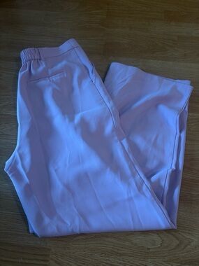 Skies Are Blue Lavender Elastic-Waist Pants